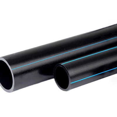 PE100 Tubos de abastecimento de água em HDPE preto/azul com amostras disponíveis