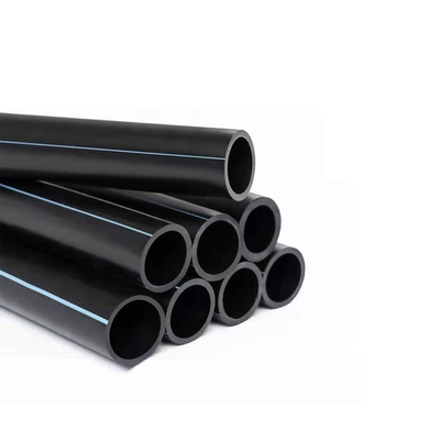 PE100 Tubos de abastecimento de água em HDPE de faixa preta/azul para resistência à corrosão