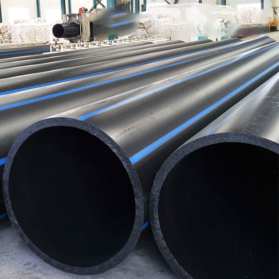 14001 Tubos de abastecimento de água certificados em HDPE com listras azuis