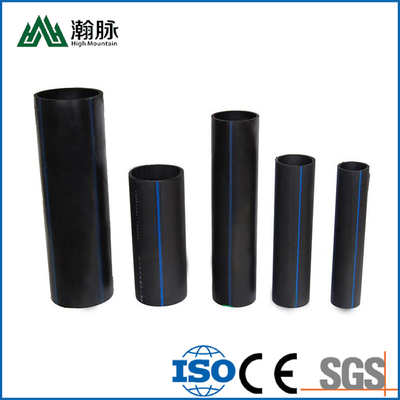 Tubos de abastecimento de água de HDPE resistentes à corrosão DN16mm-1800mm Azul ou preto com faixa azul