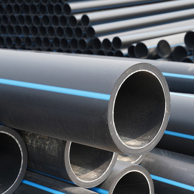 Tubos de abastecimento de água de HDPE resistentes à corrosão DN16mm-1800mm Azul ou preto com faixa azul