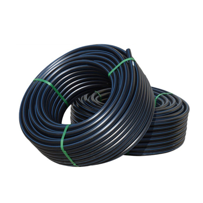 Tubos de abastecimento de água de HDPE resistentes à corrosão DN16mm-1800mm Azul ou preto com faixa azul