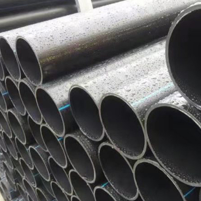 Tubos de abastecimento de água PE HDPE Azul ou preto com faixa azul Para abastecimento de água e drenagem com faixa azul PE