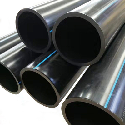 Tubos de abastecimento de água PE HDPE Azul ou preto com faixa azul Para abastecimento de água e drenagem com faixa azul PE