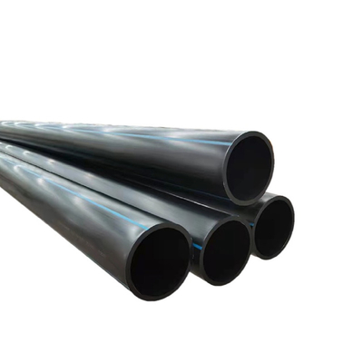 Como tamanho personalizado tubos de abastecimento de água HDPE espessura 2,3 mm-117,6 mm azul ou preto com faixa azul
