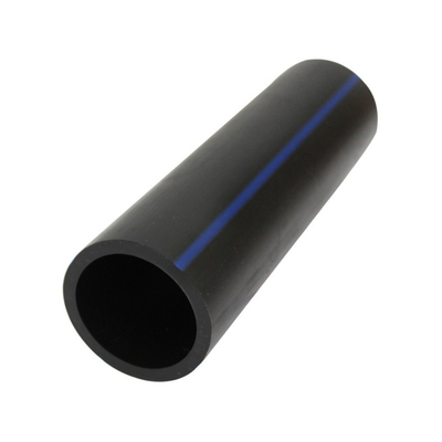 Como tamanho personalizado tubos de abastecimento de água HDPE espessura 2,3 mm-117,6 mm azul ou preto com faixa azul