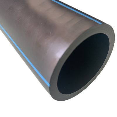 Como tamanho personalizado tubos de abastecimento de água HDPE espessura 2,3 mm-117,6 mm azul ou preto com faixa azul
