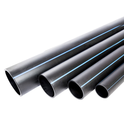 Instalação sem trincheira ou em trincheira aberta com tubos de água de HDPE preto e respeitadora do ambiente