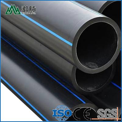 Tubos de abastecimento de água de HDPE em material preto com elevada resistência a impactos e excelente resistência à corrosão